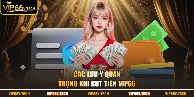 Các lưu ý quan trọng khi rút tiền VIP66